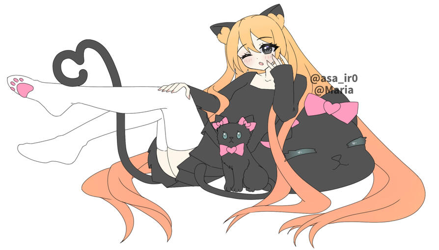 Simple-Style Banner commission for Maria on Discord! (Long hair version) - 2026